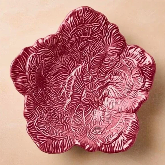 NWT John Derian For Target 12.25"x12.75" Cabbage Stoneware Serving Bowl Purple - Picture 2 of 9